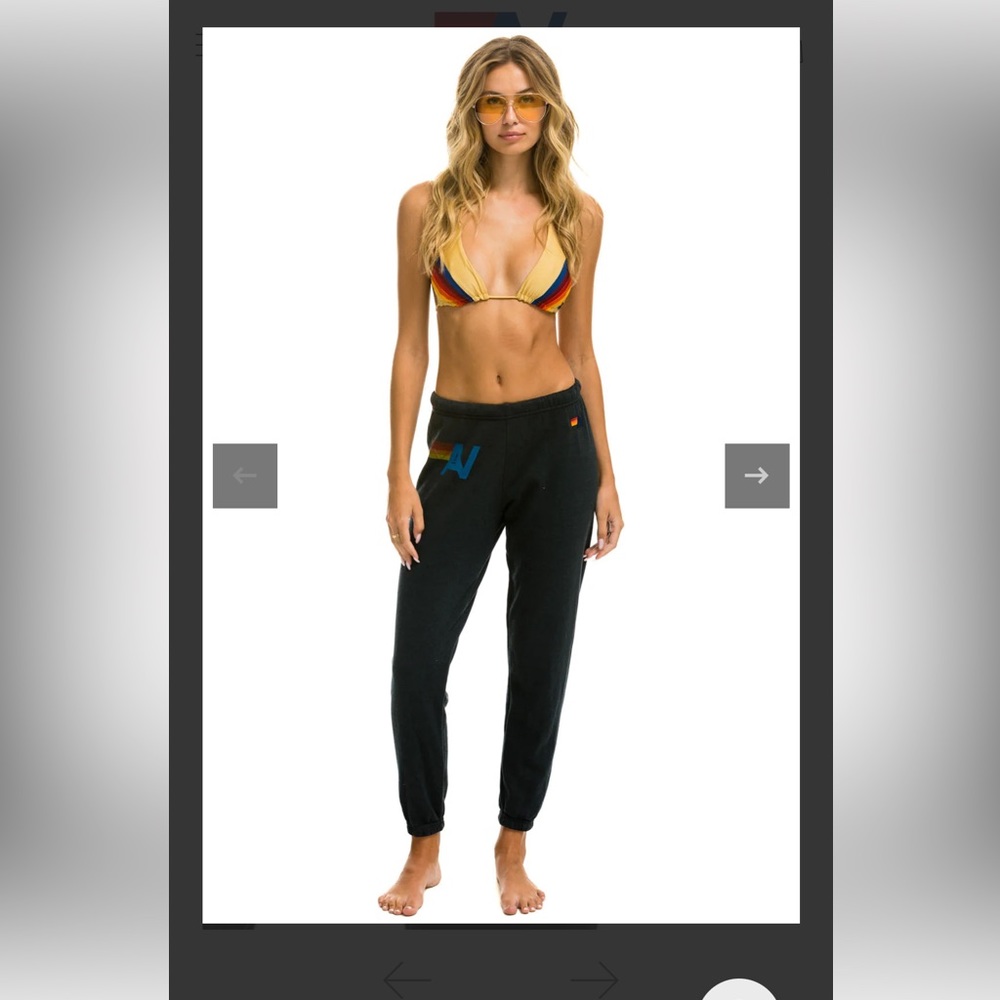 Aviator Nation logo sweatpants in charcoal, new with tags